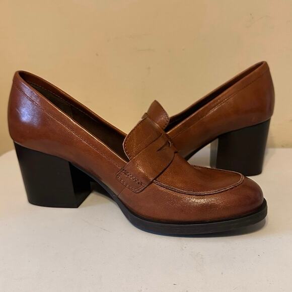 Born Loafer Heels Holliston Women’s Brown Size 8.5 - Picture 3 of 8